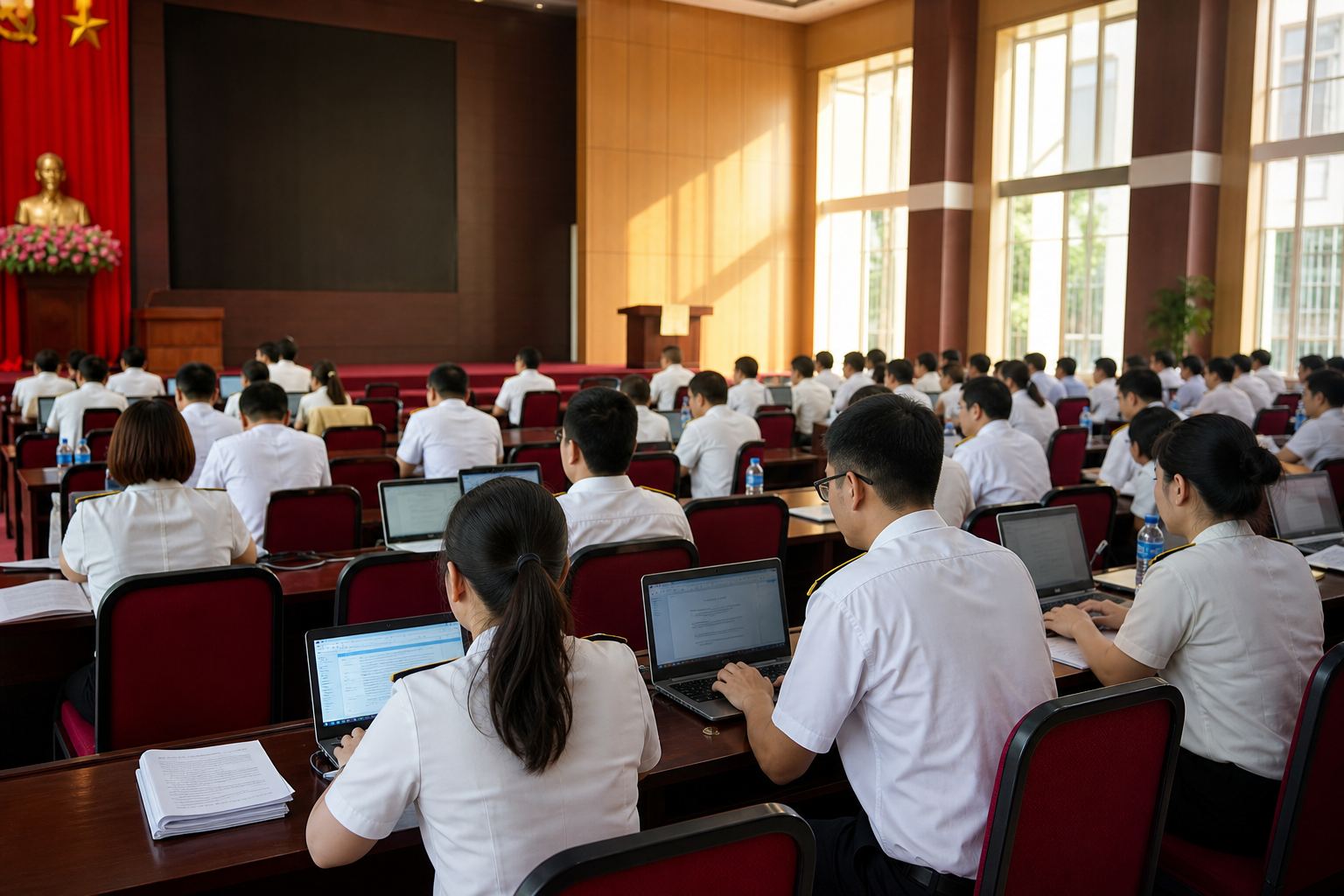Cán bộ thuế tham gia đào tạo tập trung